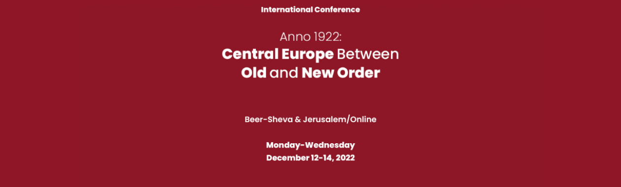 International Conference "Anno 1922" 12-14/12/22